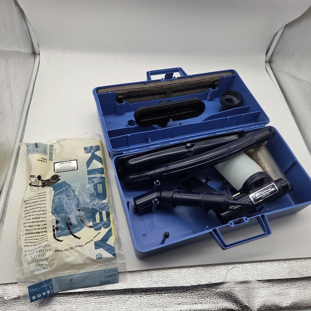 8 Pc Kirby Tradition Blue Upright Vacuum Cleaner 3-CB *Attachments Only* W/ Case